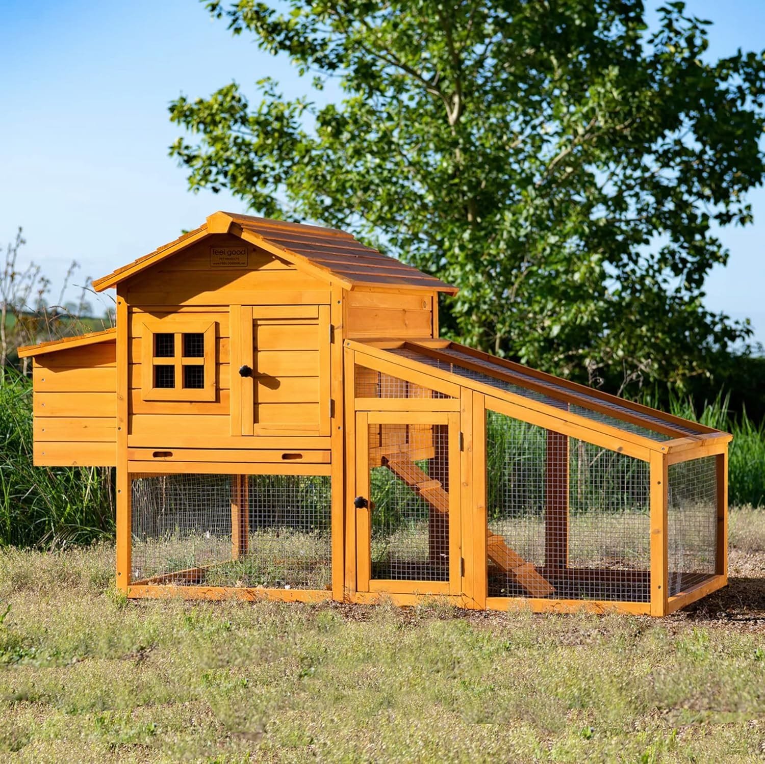 Poulailler bois PawHut XXL 240 cm (4 à 8 poules)