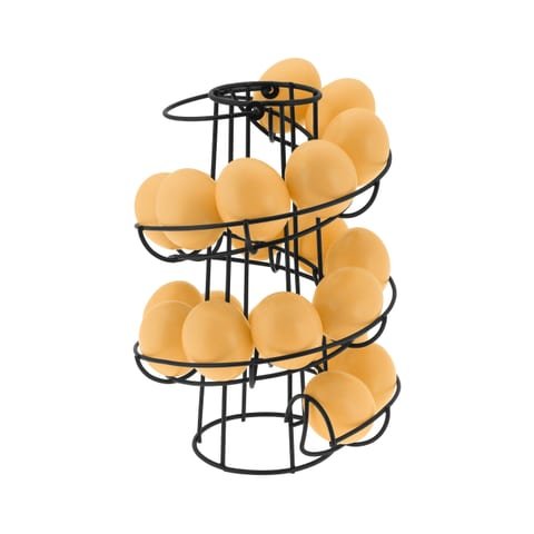 Range-œufs en spirale rotatif (métal, base antidérapante)